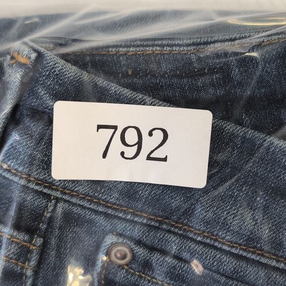 Levi's Mid Rise Skinny Jeans Women’s Sz 10 Blue Stretch Raw Hem 27.5” Inseam - Picture 13 of 13